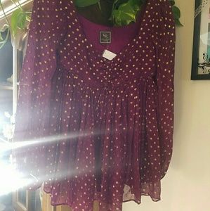 Cocoribbon magenta spot top size 2